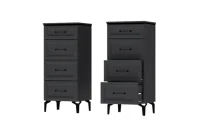 Комод Шарм К-4 антрацит/рамка