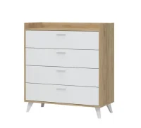 Комод Ирис КМ-01 дуб крафт золотой/белый