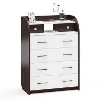 Комод К-6 венге/белый