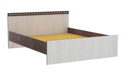 Кровать Ольга-13 160х200 ясень анкор темный/ясень анкор светлый