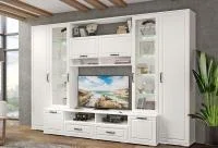 Модульная гостиная Кельн белый/белый софт