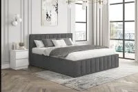 Кровать Лана 160х200 с подъемным механизмом, велюр графит софт
