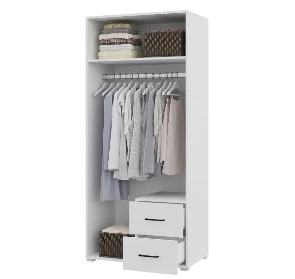 Шкаф Victor (Виктор) 2-х створчатый/2 ящика белый