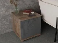 Тумба прикроватная со створкой Копенгаген дуб самдал/серый графит