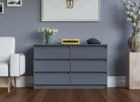 Широкий комод шесть ящиков МК 1200.6 графит