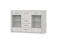 Комод-витрина Гамма-20 ясень анкор светлый/сандал светлый