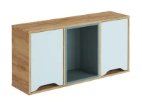 Полка навесная Rich ПН-001 дуб крафт золотой/кенди/сумеречный голубой