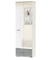 Шкаф для одежды Октава 13.338 белый шагрень/дуб крафт золотой