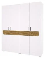 Шкаф Милана 4-х створчатый белый/сосна гранд
