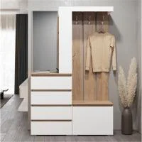 Прихожая Хелен ПР-01 (Хельга) дуб крафт золотой/белый