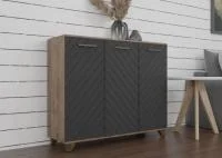 Комод Стокгольм дуб самдал/серый графит