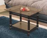 Журнальный стеклянный стол-18