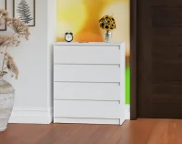 Комод четыре ящика МК 800.4 белый