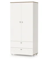 Шкаф 2-х дверный Эйп 13.334 белый/дуб белый