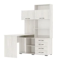 Стол компьютерный ПКС-11 дуб крафт белый