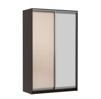 Шкаф-купе Мираж 10.1 с зеркалом венге/дуб млечный