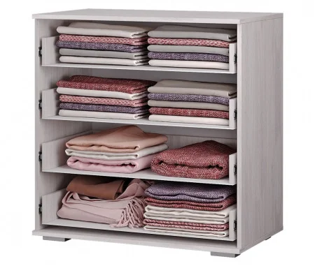 Комод Кимберли КМ-01 ясень белый/белый глянец