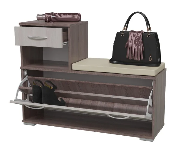 Тумба под обувь Лира ГК 2-0714 бодега тёмный/бодега светлый