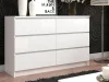 Комод Челси 1202 6 ящиков белый/белый глянец
