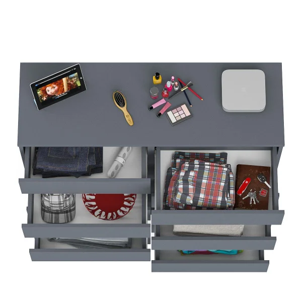 Комод десять выдвижных ящиков МК 1200.10 графит