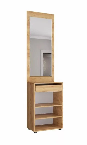 Тумба с зеркалом Сафари ТМ-002 дуб крафт золотой/графит