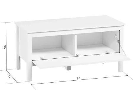 Обувница Ева (Хельга) KOM1K/90 белый