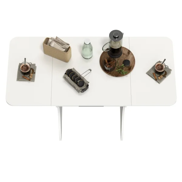 Стол обеденный раскладной с ящиком 6-02.120 белый Стол обеденный раскладной с ящиком 6-02.120 белый