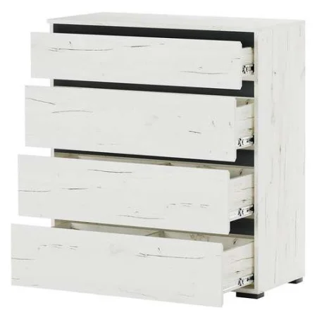 Комод Гретта 4Я дуб крафт белый/антрацит