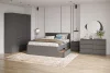 Кровать двуспальная Мори с ящиками КРМЯ 1600.1 графит