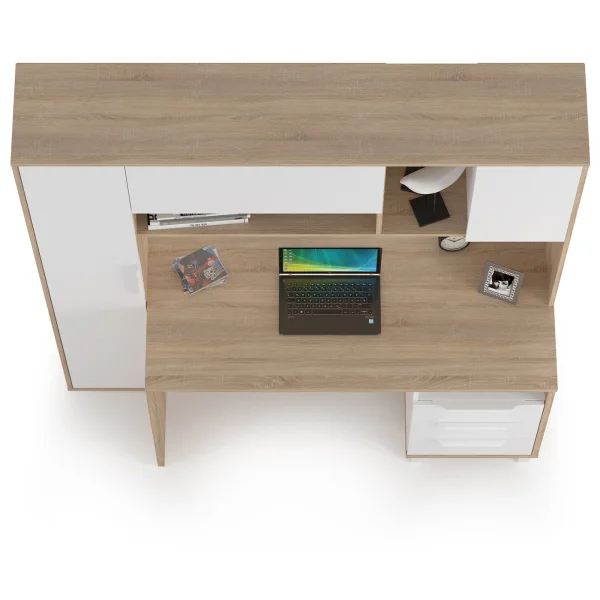 Стол компьютерный Комфорт 12.95 дуб сонома/белый