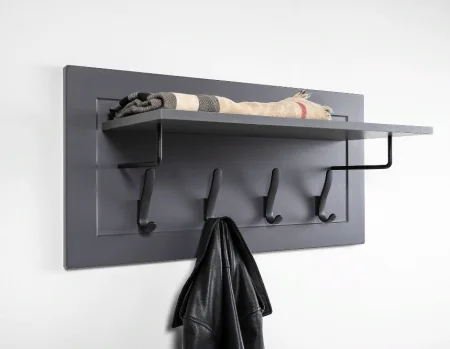 Вешалка Остин 15.12 серый графит/дуб крафт золотой