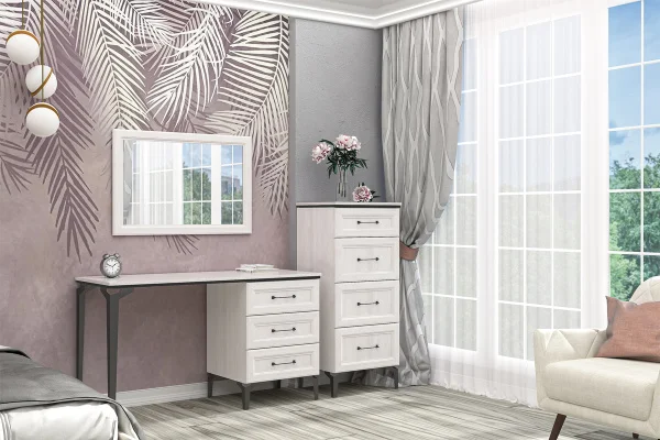 Комод Шарм К-4 ясень анкор светлый/рамка