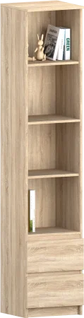 Стеллаж с ящиками Б 5.04 дуб сонома (серия без ручек)