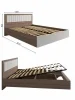 Кровать Роза 140 орех франклин/белый софт тренто
