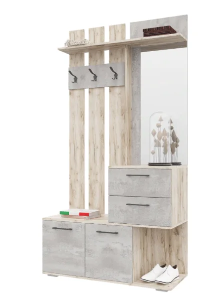 Вешалка Бостон ВШ-1 дуб крафт серый/бетонный камень