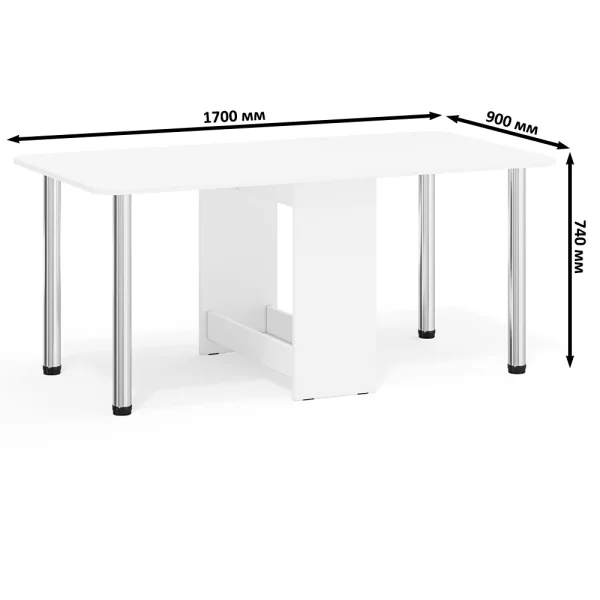 Стол-книжка обеденный СО-04 белый Стол-книжка обеденный СО-04 белый
