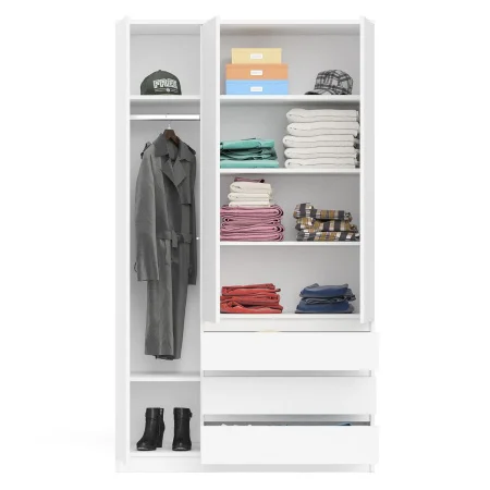 Шкаф с тремя ящиками и тремя дверками МШ 1200.1 белый