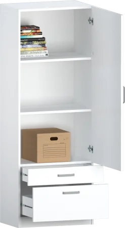 Шкаф 14.09 белый (серия сонома)
