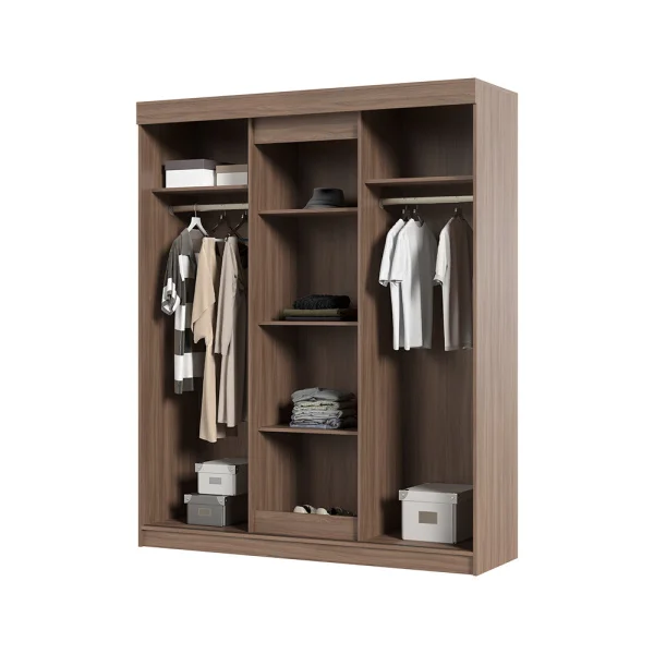 Шкаф-купе Андрей-Е (Фея) ясень шимо темный/светлый