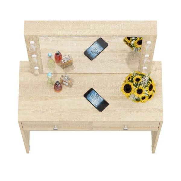 Стол косметический с подсветкой СТ-5 дуб сонома