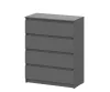 Комод 4 ящика Денвер графит серый