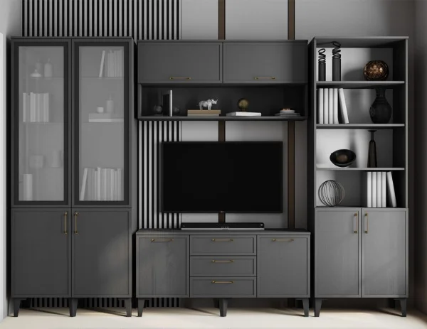 Пенал открытый Толедо ТШ-2 графит серый