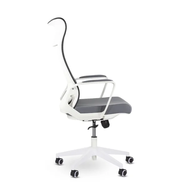 Кресло Рекорд М-878 белый/серый