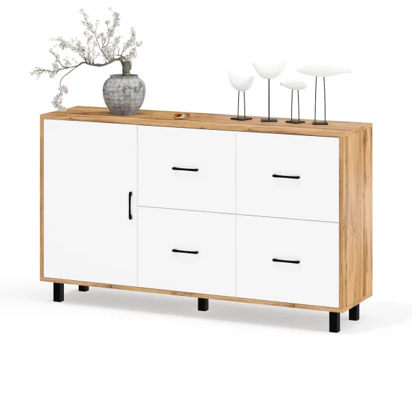 Комод 125-1504 дуб вотан/белый