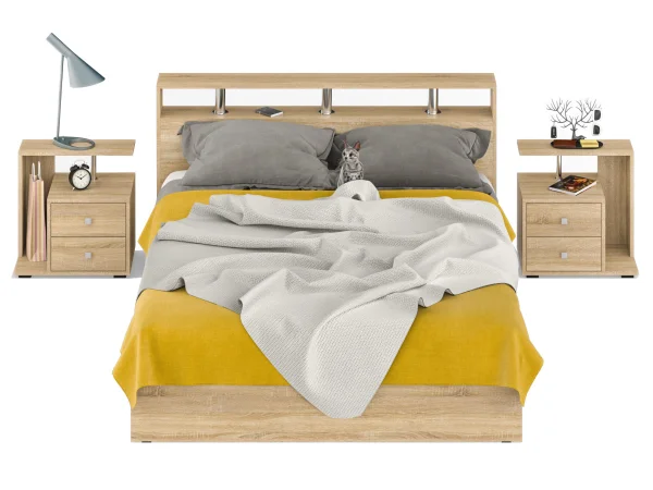 Спальня Камелия дуб сонома