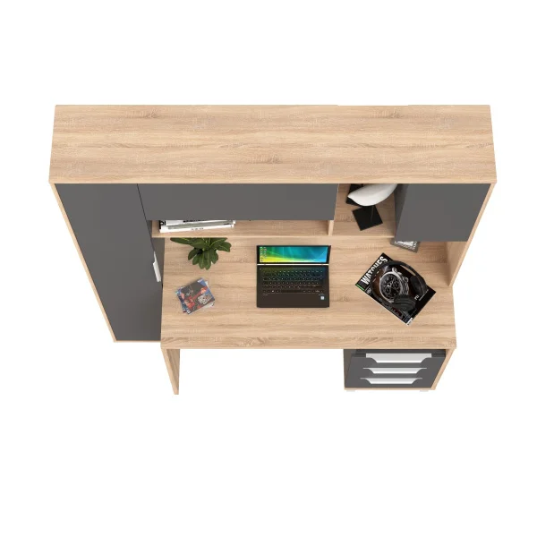 Стол компьютерный Комфорт 12.95 дуб сонома/тёмно-серый