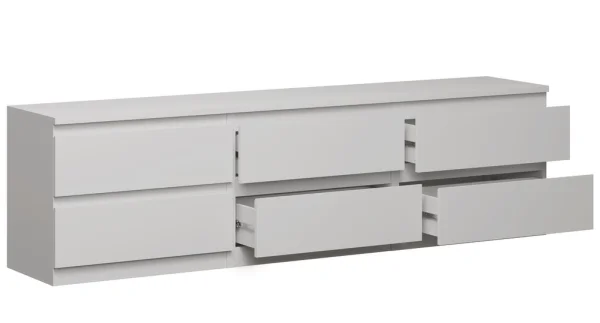 Тумба Кастор 6 ящиков белый
