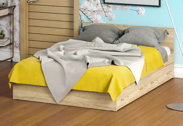 Кровать Стандарт с ящиками дуб сонома