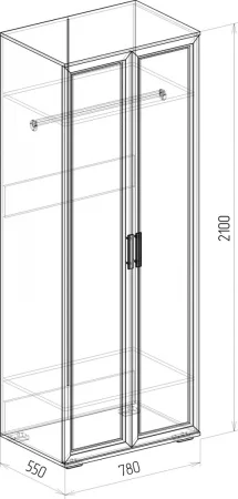 Шкаф платяной Корвет Люкс №6 бодега