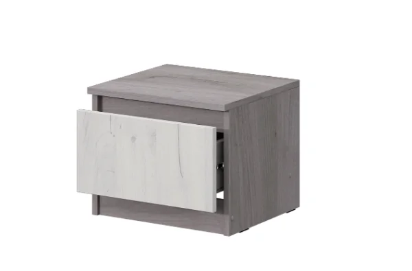 Тумба прикроватная Соната дуб крафт серый/дуб крафт белый